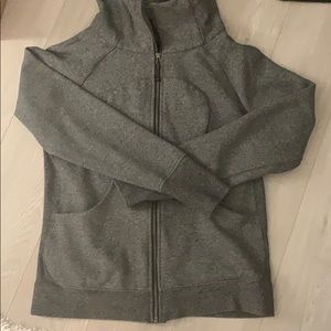 Gray Scuba Zip Up Hoodie